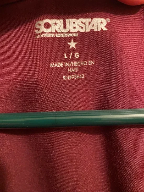 ScrubStar Women’s Scrub Top in Burgundy - Picture 4 of 5